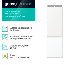 Встраиваемый двухкамерный холодильник Gorenje NRKI418FA0- фото2