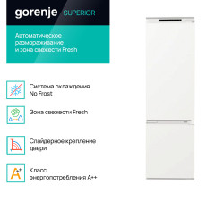 Встраиваемый двухкамерный холодильник Gorenje NRKI419EP1- фото2